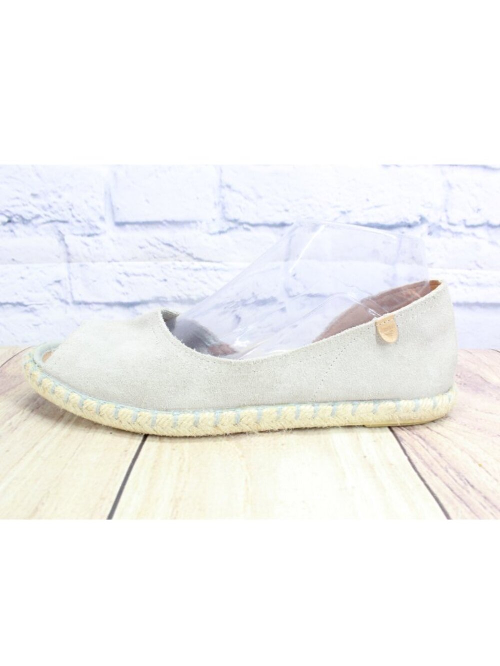 Verbenas Espadrilles Slip On D'Orsay Gray Suede Classic Casual Size 8.5